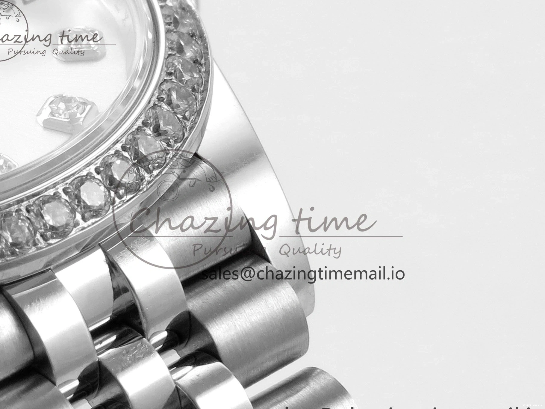 0404 Lightweight DateJust 31 278384RBR THBF 1:1 Best Edition 904L Steel Silver Diamonds Dial Diamonds Bezel on SS Oyster Bracelet HZ Cal. 22